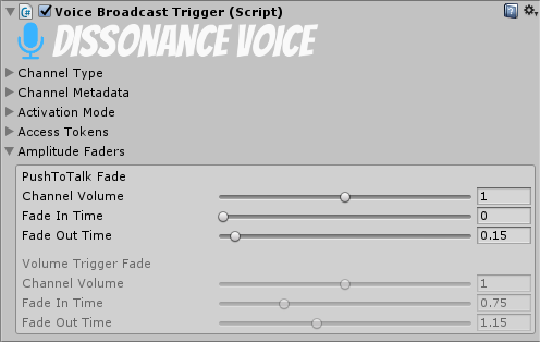 Voice Broadcast Trigger - Amplitude Faders